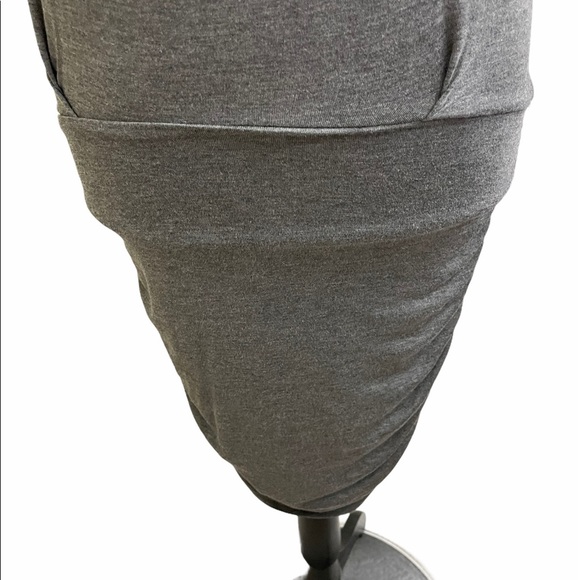 COPY - Lulus womens dress size small stretch sinched side open back drape grey … - Picture 3 of 9